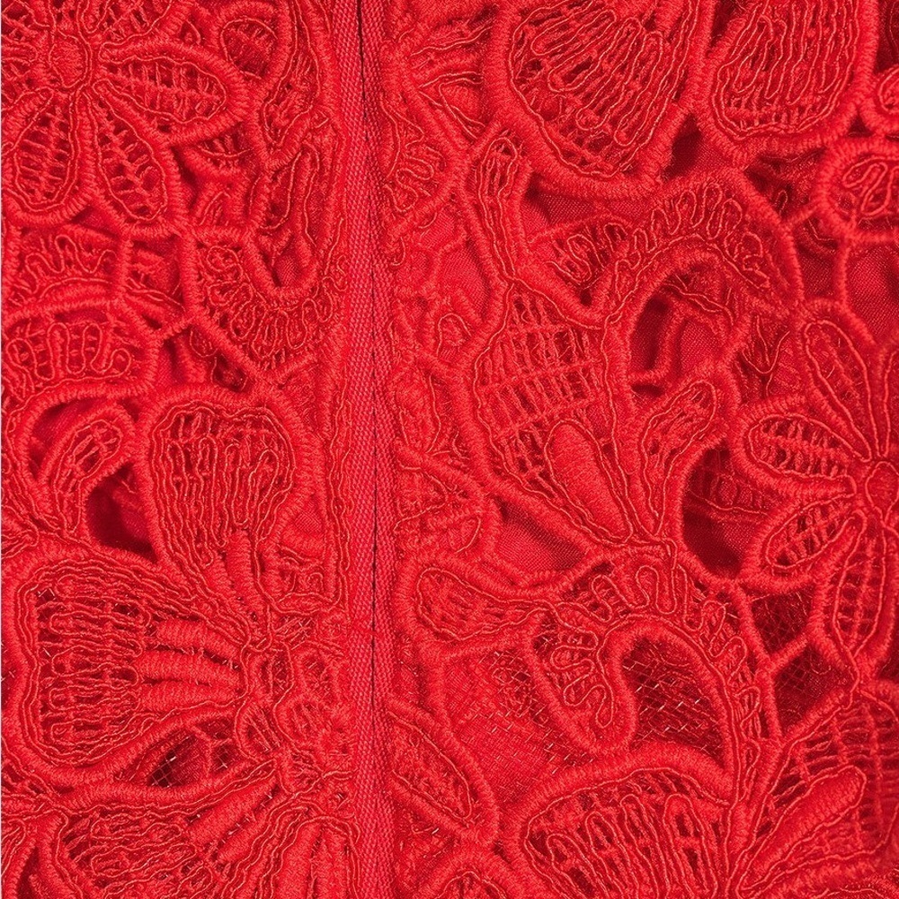 Muse by Marchesa Amaryllis Lace Off-The-
Shoulder Midi Red Dress Size 0 - Picture 4 of 9